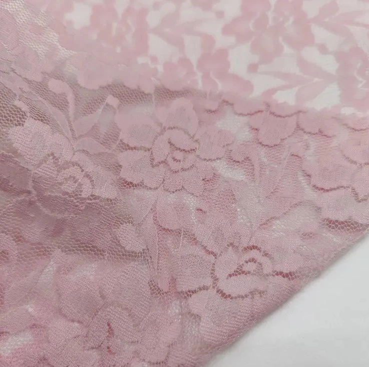 Generous Simple Style 95% Nylon 5% Spandex Lace Breathable Fabric for Underwear/Garment