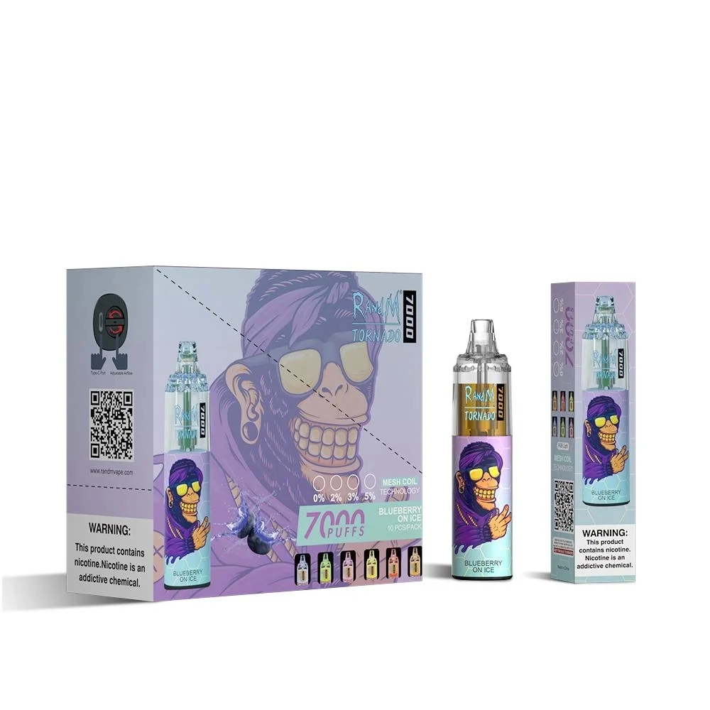 Vente en gros stylo Vape jetable Randm Tornado 7000 bouffées