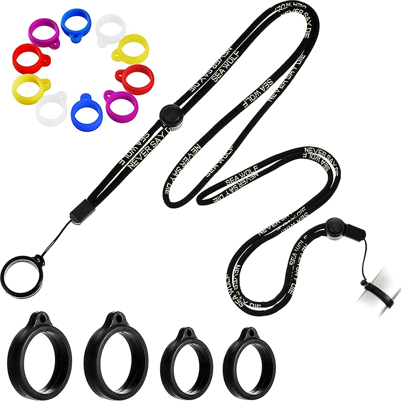 Wholesale Cheap Adjustable USB Neck Lanyard Keychain for Pen Phone ID Badge with Rubber Ring