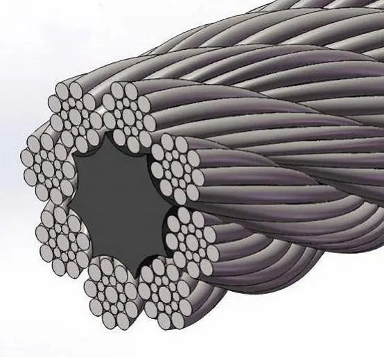 8mm cable de acero galvanizado 8X19s+FC usado en el elevador