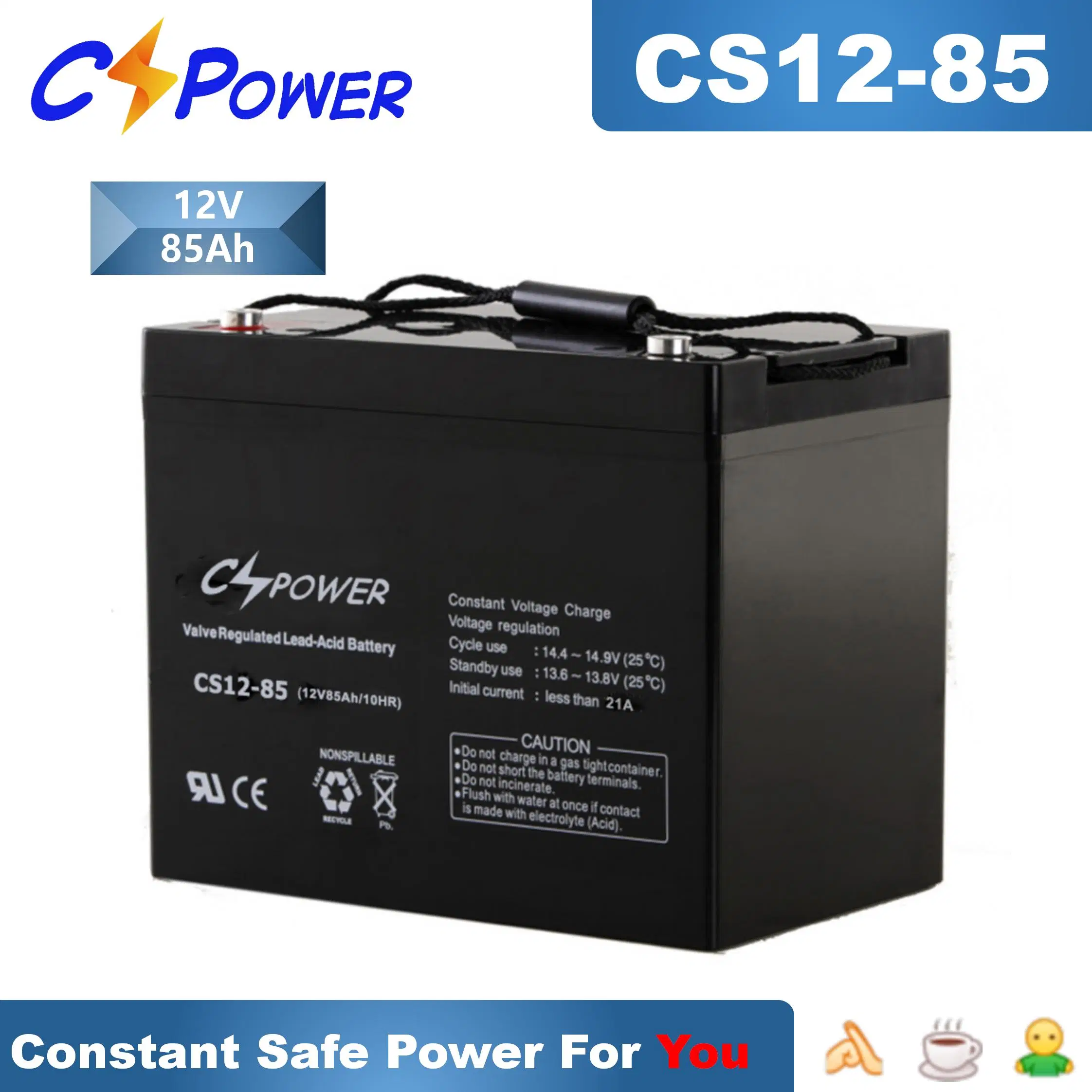 Maintenance Free Baterry12V 100ah AGM Lead Acid UPS Battery Inverter Controller