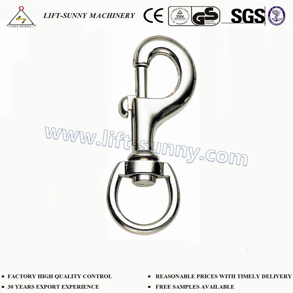 20.5mm * 80mm Round Head Zinc Die Cast Swivel Snap Hook