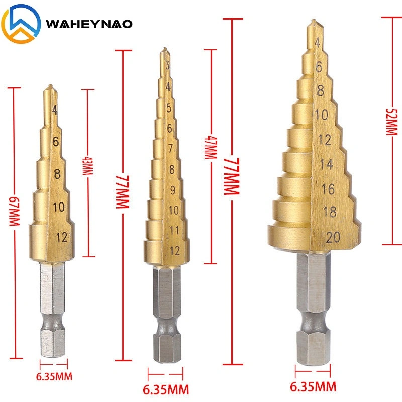 Waheynao Golden Professional Nail File Drill Bits Set for Electric Manicure Pedicure Gel Remove Tool