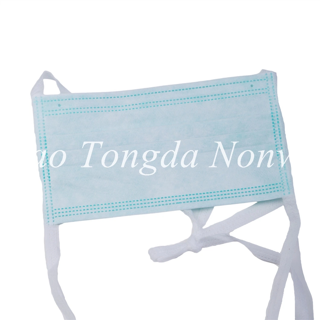 Disposable Medical Supplies Disposable 3 Ply Tie on Face Mask for Hospital Surgical Use Type Iir with Ties