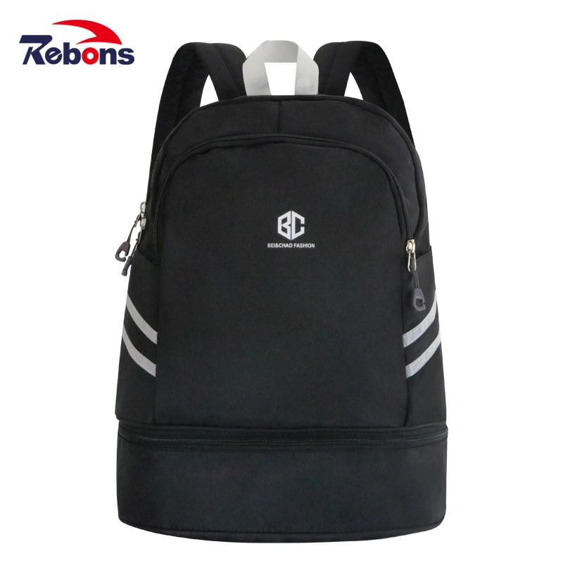 Logotipo personalizado Teens Black Gym Bolsa deportiva Chica Caminata Mochila Para las mujeres