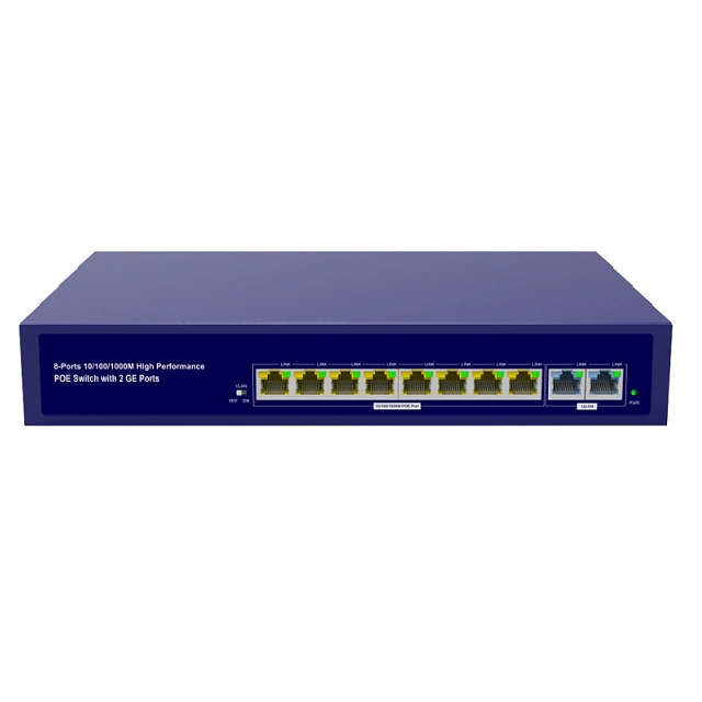 Commutateur Fast PoE 10 ports, 48 V PoE 802.3af/at