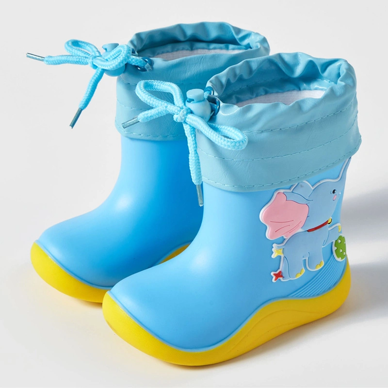 Toddler Cute Elephant Cartoon Kids Rain Shoes Boys Waterproof Girls Lightweight EVA Baby Rain Boots for Children