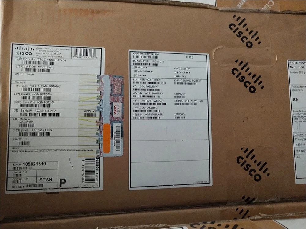 Cisco Asr 1000-ESP5 procesador de servicios integrados Cisco Asr1K 5Gbps Asr1002 Router de conmutación Ethernet