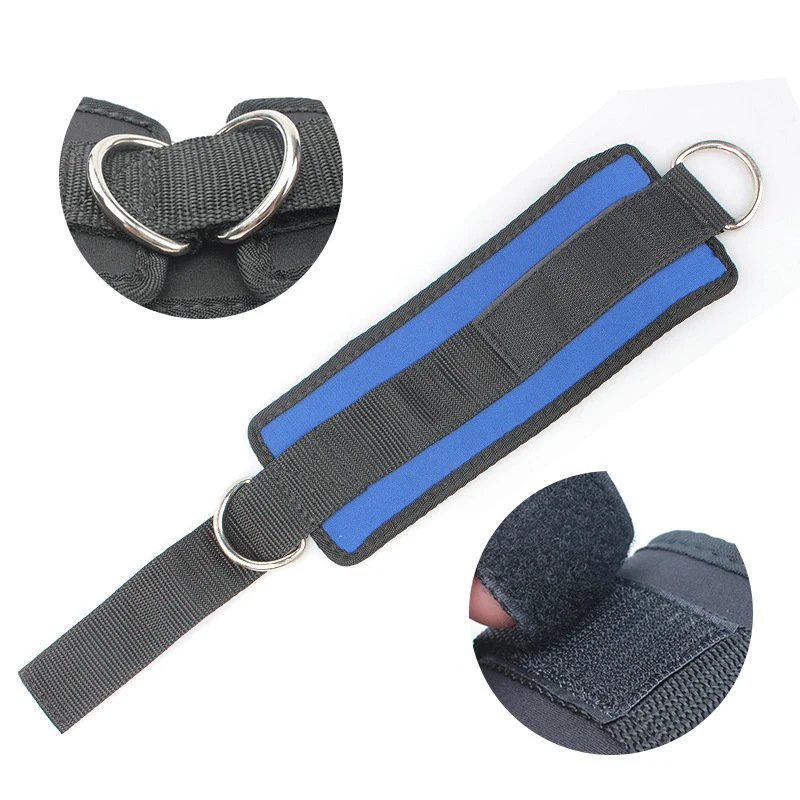 2PCS Correas de tobillo para máquinas de cable, levantamiento de pesas, entrenamiento en el gimnasio, fitness. Doble anillo en D, puños acolchados de neopreno para tobillos para ejercicios de piernas, abdominales y glúteos. Esg11408