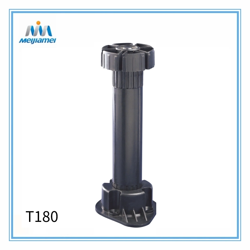 T180 Plastic Adjustable Feet Cabinet Legs with Adjustable Height 150-180mm Screw Type