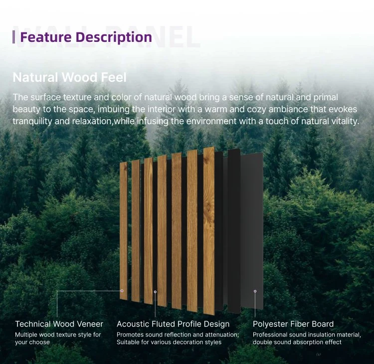 Coowin Interior Eco-Friendly Indoor WPC Wall Panel Solid Wood Wall