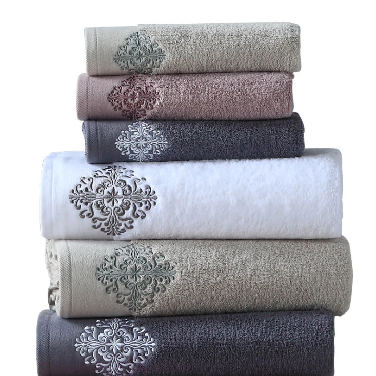 Custom Luxury 5 Stars Hotel Soft Egyptian 100% Cotton Bath Hand Towels Set Organic