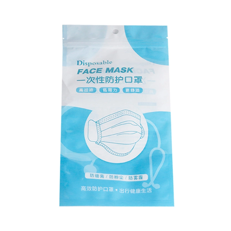 Custom Face Mask Plastic PVC PE Packaging Bag