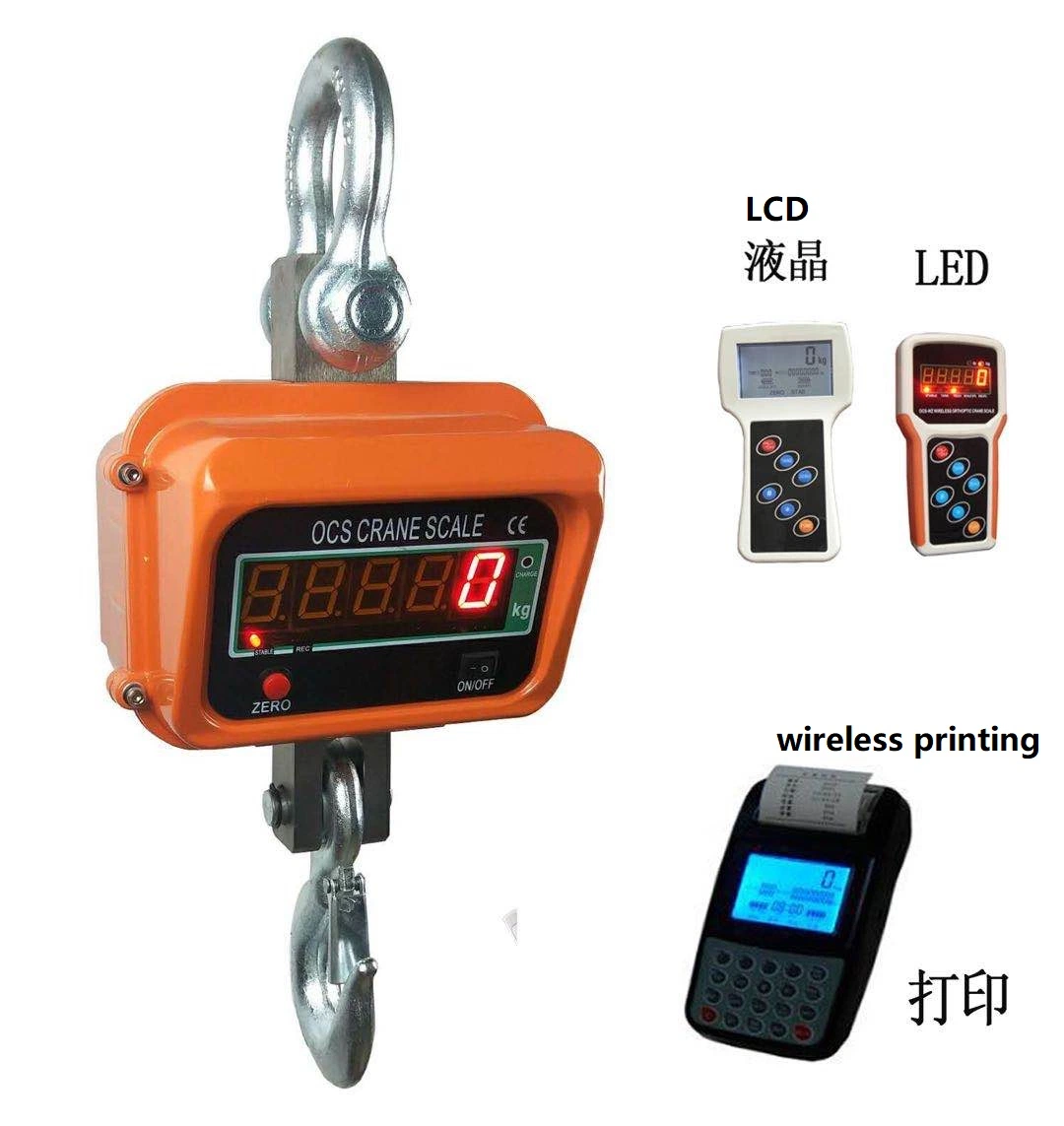 Famous Brand 3000kg Electronic Weighing LCD Display Industrial Crane Hanging Scale