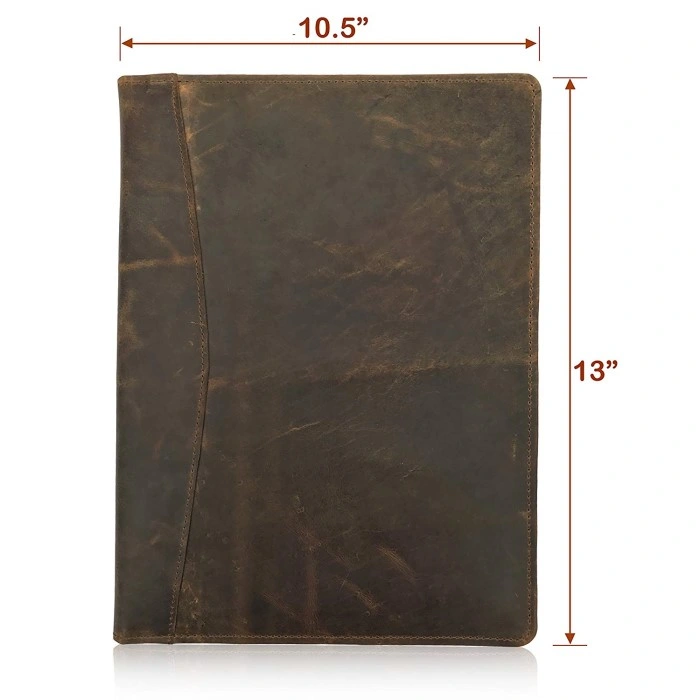 Vintage Look A4 Genuine Leather Document Folder