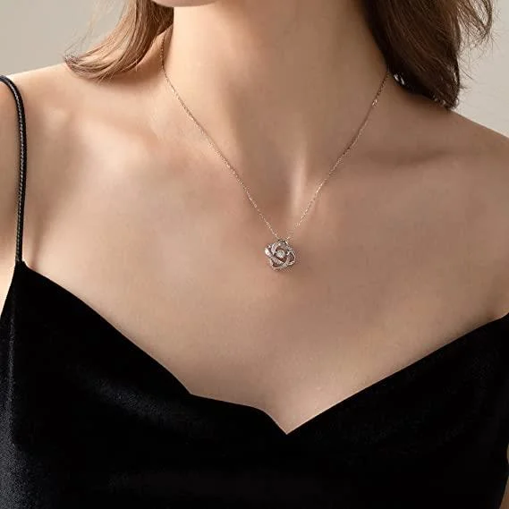 Graça Moissanite mulheres Colar Diamante 18K chapeados Sterling Silver Jóias Pendente, dom para o MOM fêmea/Esposa/Irmã