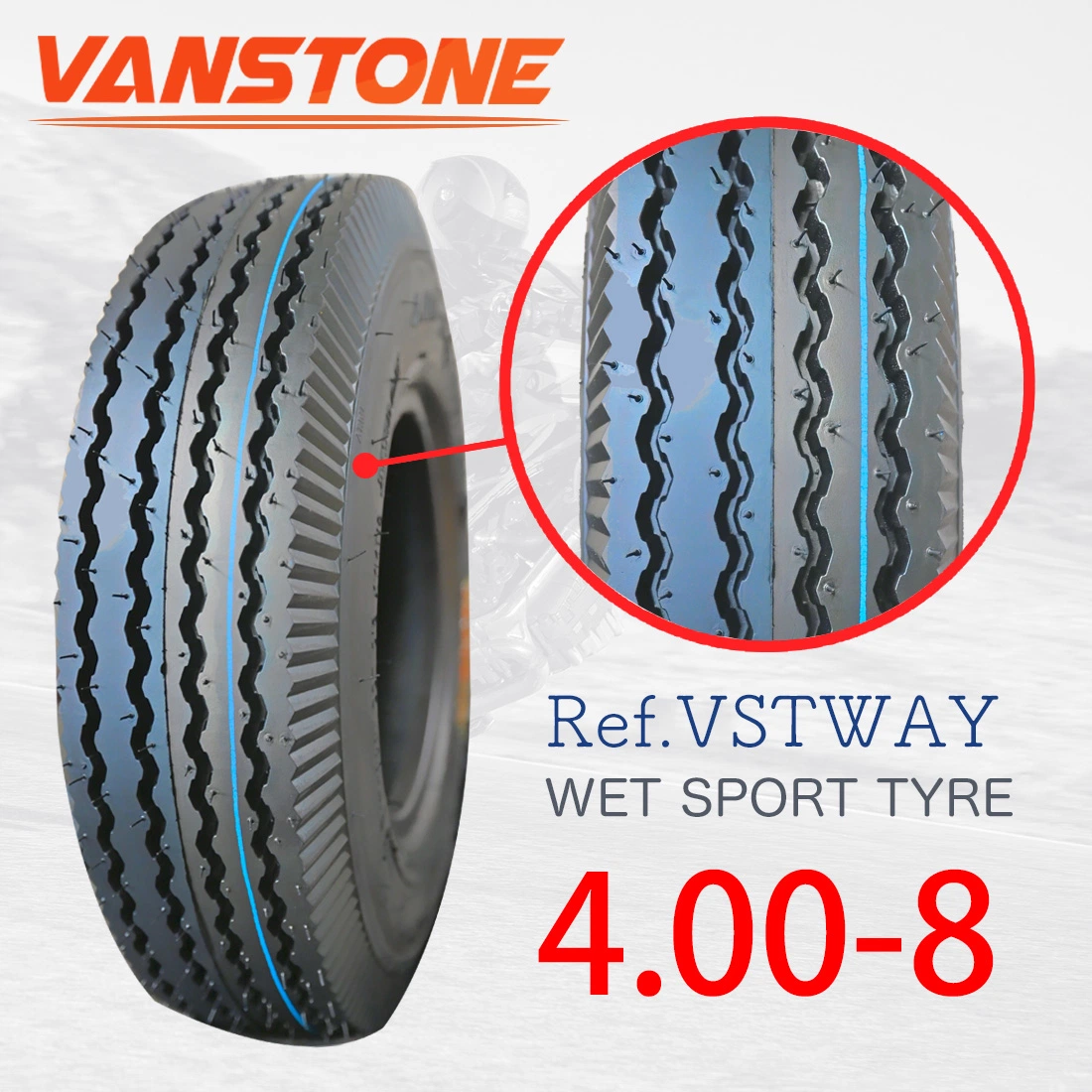 3.4kg Heavy Duty Tuk Tuk and Wheelbarrow Tyres for Trolley 4.00-8