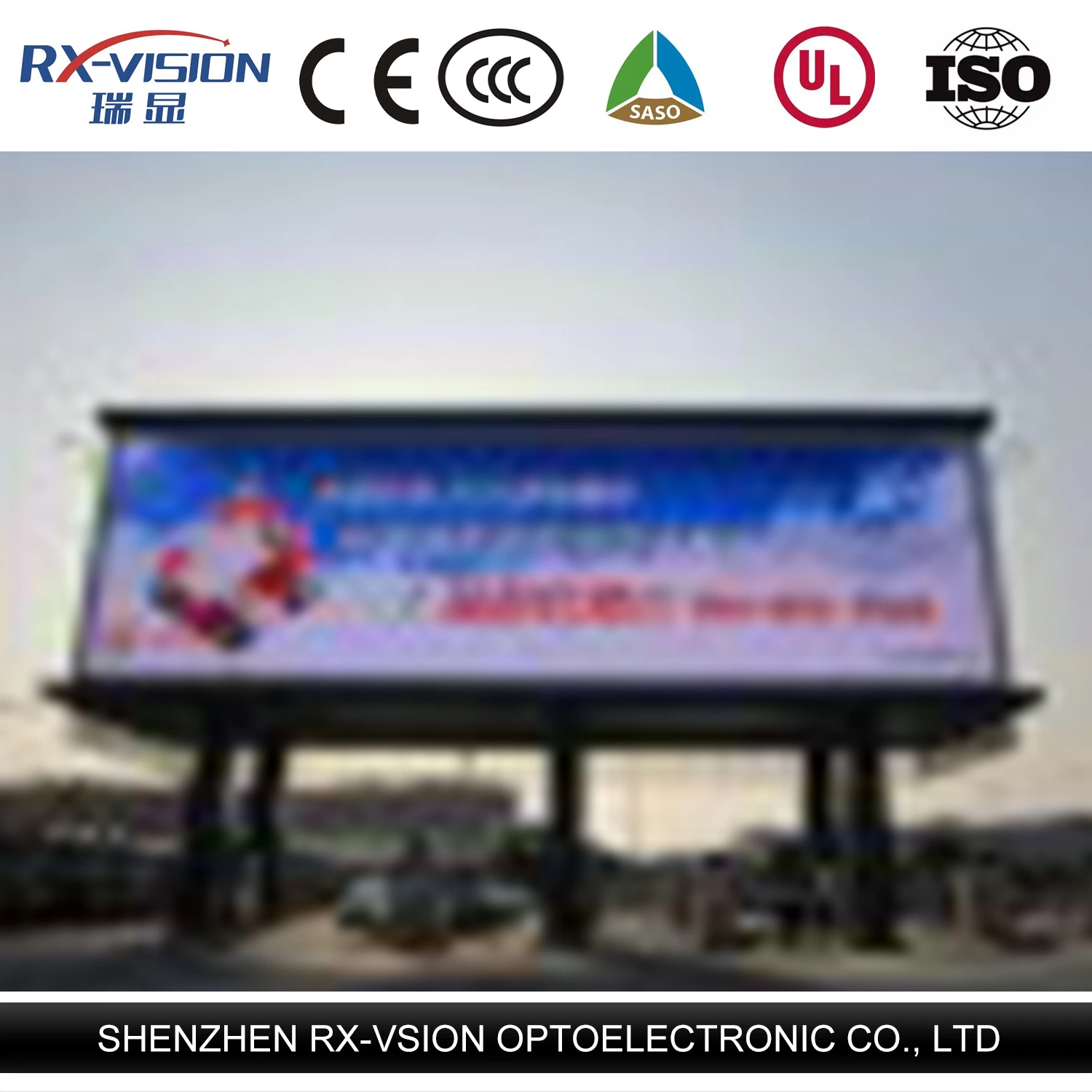 Pleine couleur écran à affichage LED de plein air P6 P8 P10 P16 SMD pour installation fixe de panneaux publicitaires