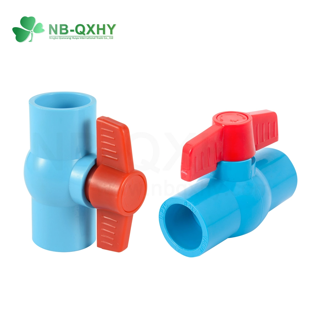 OEM Laser Marking Bangladesh PVC Plastic Green Body Red Handle Ball Valve