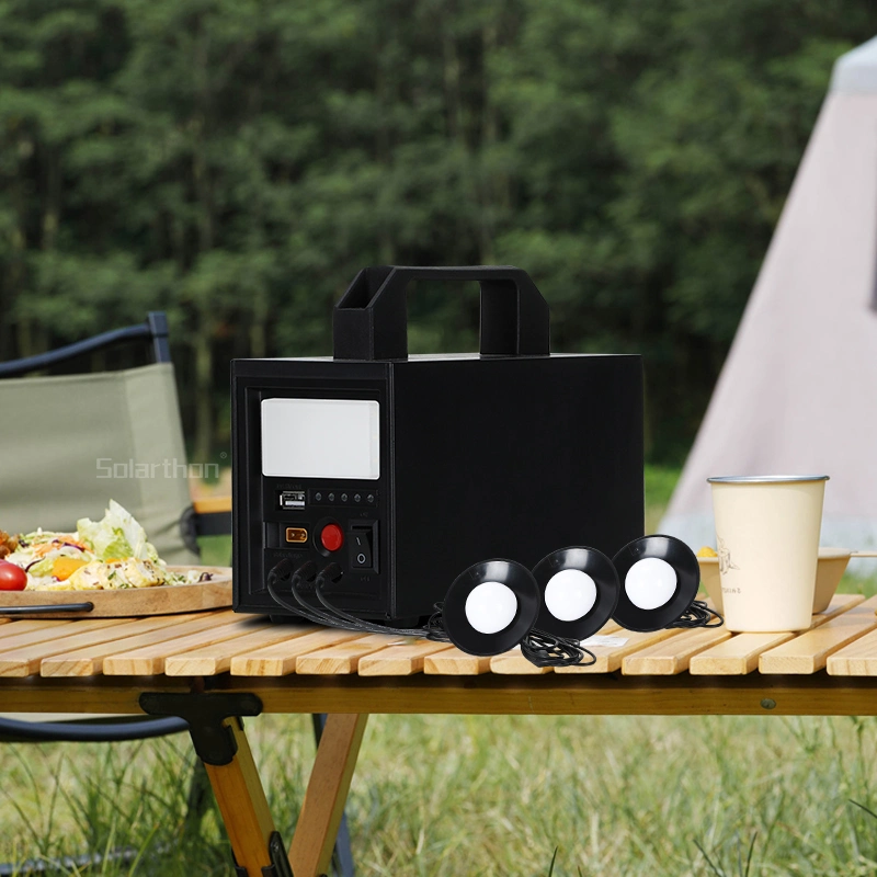 Solarthon Hochwertiger Camping Tragbarer Solargenerator Hybrid Energie Inverter 60W Solarstromsystem für Zuhause