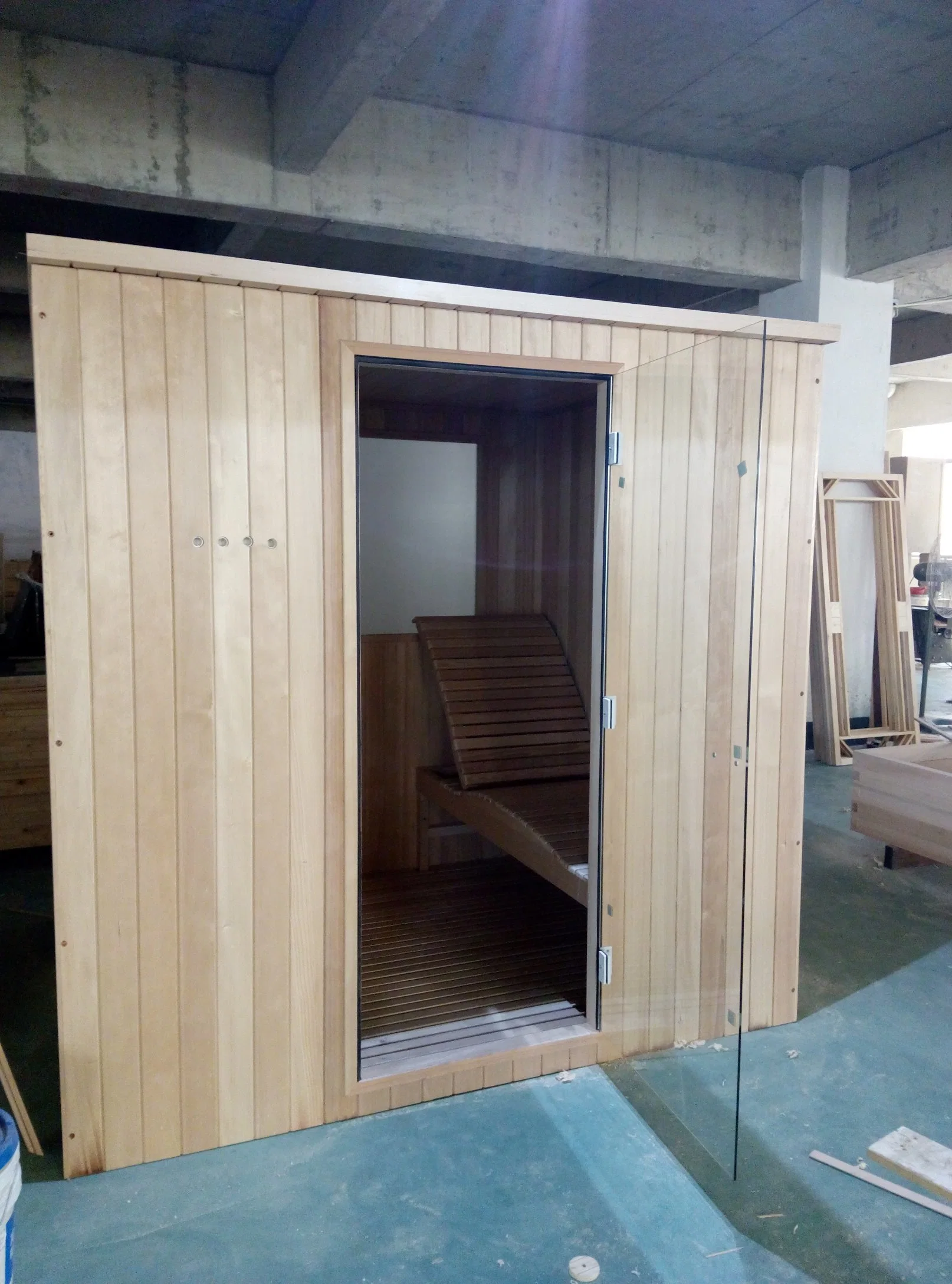 High quality/High cost performance  Finland Spruce Dry/Wet Sauna Room for 4 Person