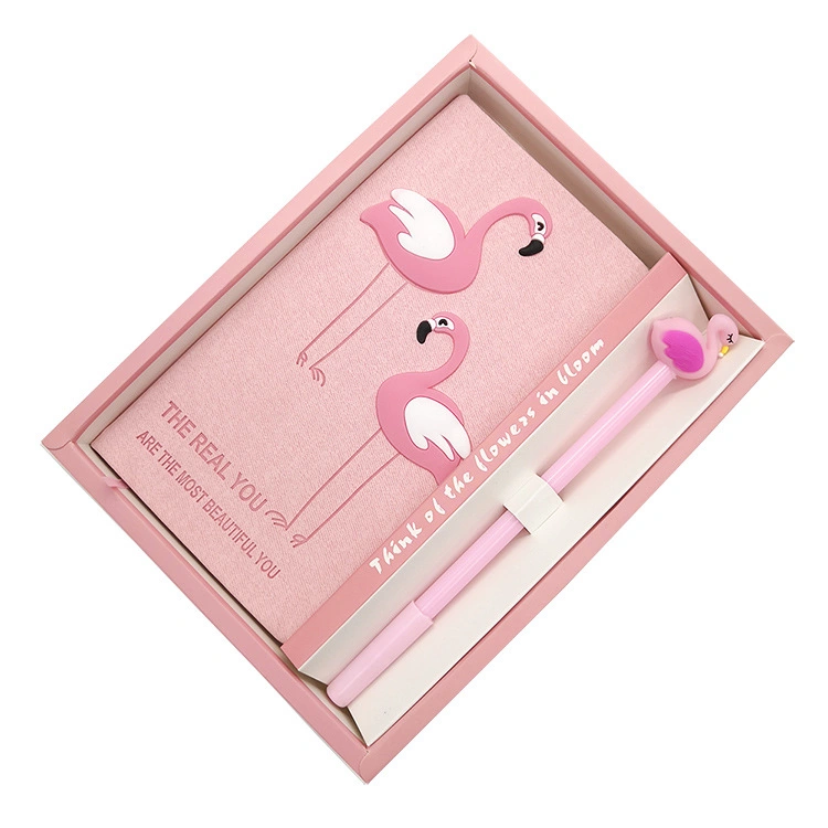 Ensemble ordinateur portable Rose filles coeur Couple Flamingo Box Set