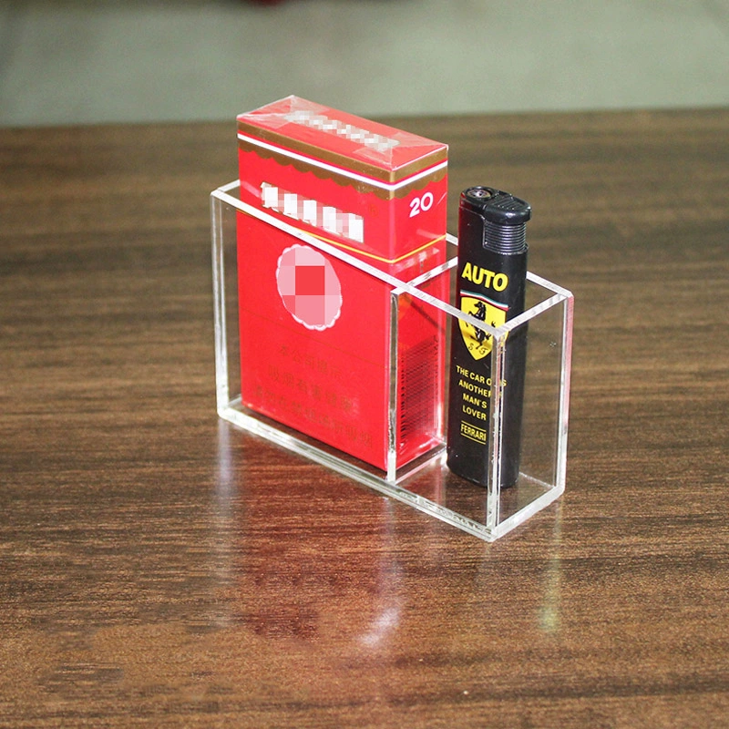 Convenient Cigarette and Lighter Storage Box Acrylic Small Articles Holder for Toilets and Desks