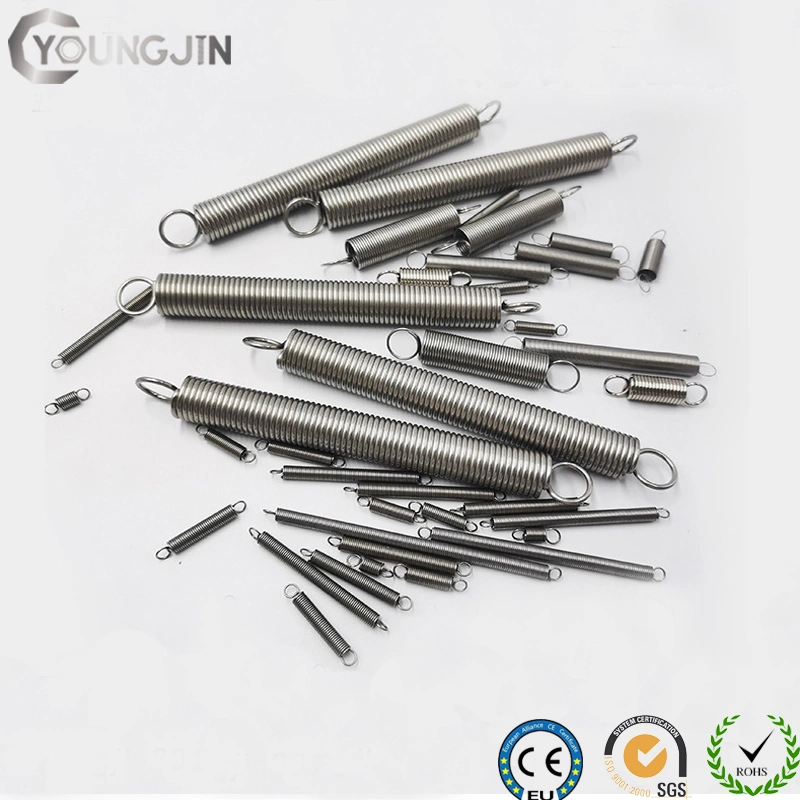 High Carbon Steel Ultra Precision Extension Spring with Plain Finish