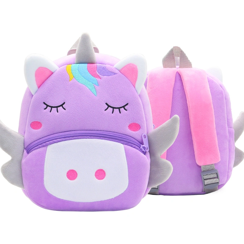 Popular Cartoon Animal Children School Backpack Kindergarten Plush Backpack Children Bag