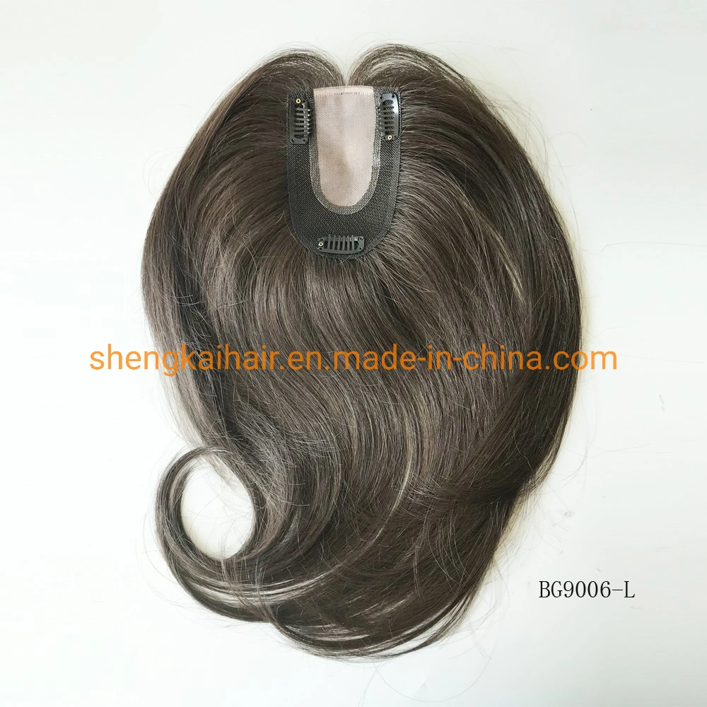 Wholesale/Supplier Premimum Quality Full Handknotting Human Hair Synthetic Hair Bang Topper Hair