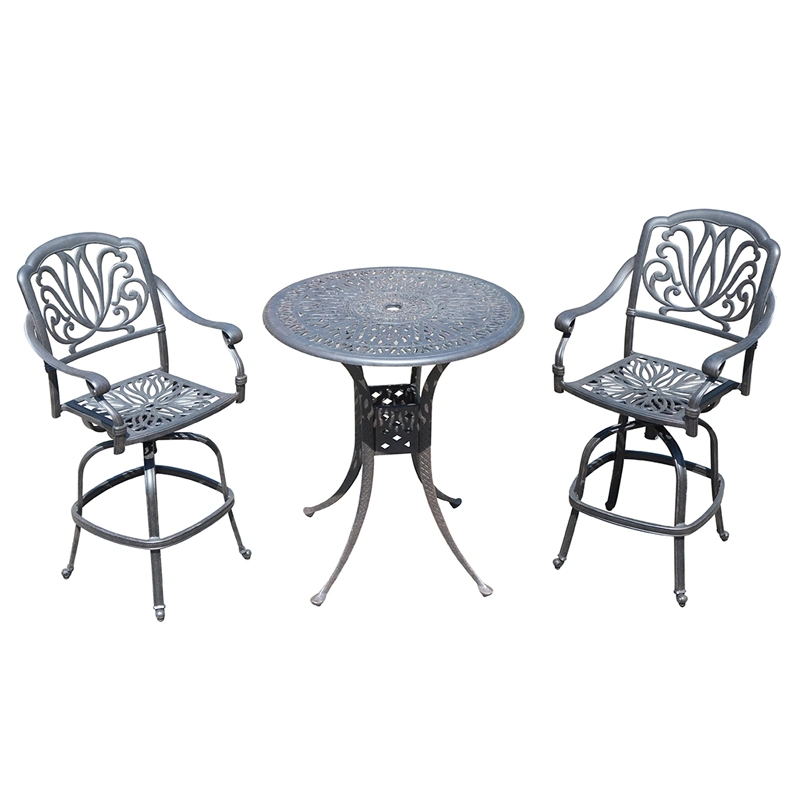 Cast Aluminum Patio Furniture Outdoor Garden Furniture Elizabeth Bar Table & Chair