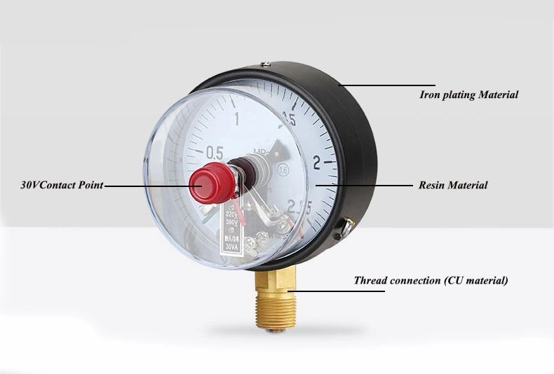 Cx-Pg-Sp Electric Contact Glycerine Pressure Gauge