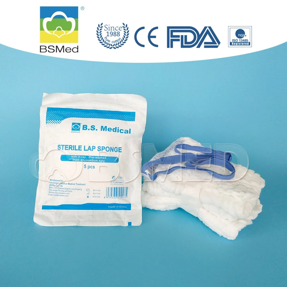 100% Cotton Hospital Surgical Medical Gauze Lap Sponge with FDA CE ISO