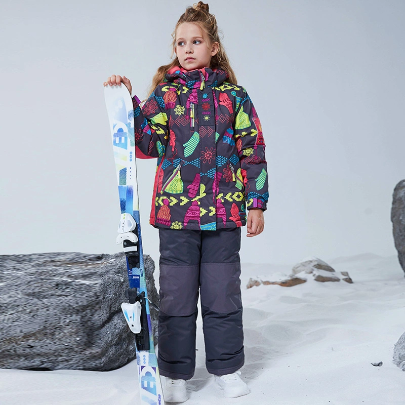 Free Sample Kids Waterproof Ski Jacket and Pants Windproof Drop Shipping