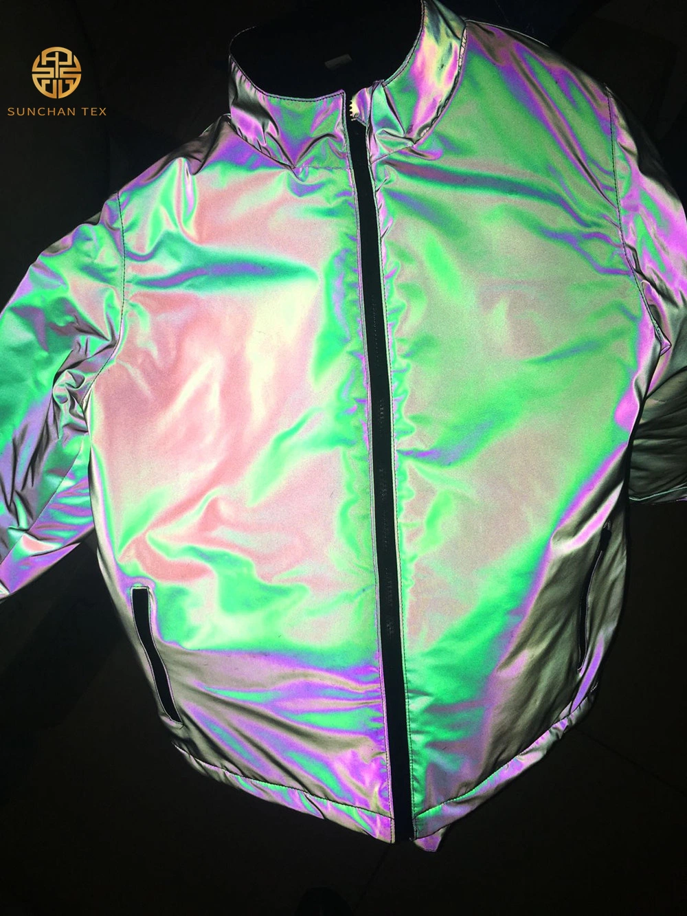 Optics Coated Polyester/Nylon Night Glow in The Dark Luminous Fabric for Jacket