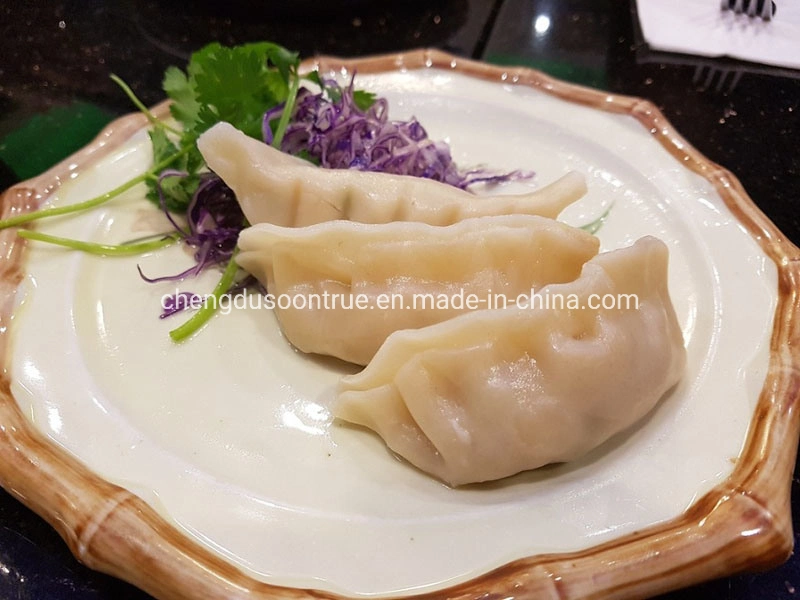 Caixa de alta velocidade Máquina Dumpling Gyoza fazendo a máquina para alimentos congelados Indústria com seletor do Robô