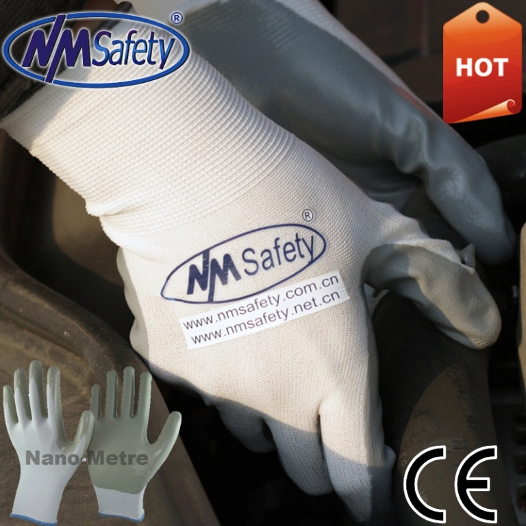 Nmsafety Low Price Wholesale/Supplier Nitrile Coated Safety Workwear Gloves