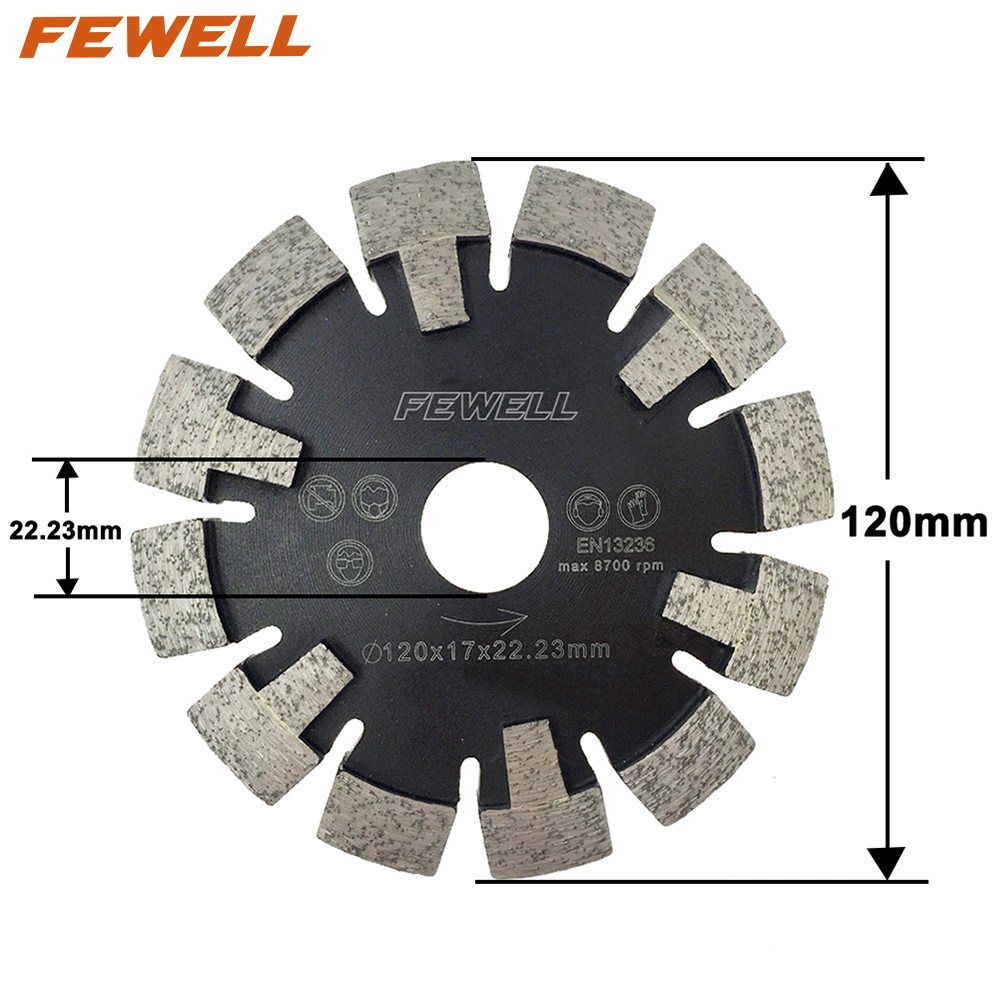 120 * 12 * 22,23mm 17mm Dicke Wand Boden Heizung Schneiden Diamant Tuck Punkt Sägeblatt zum Einstechen von Hartbeton Granit