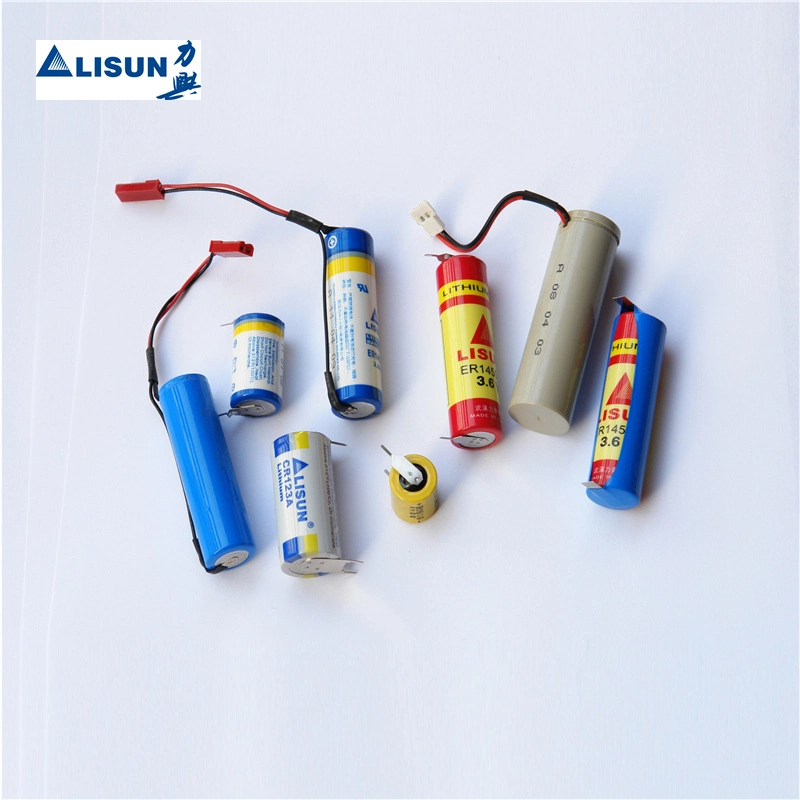 High-Voltage 3.6V Er18505 2/3A 4000mAh Lisun Li-Socl2 Non Rechargeable Cylindrical Battery Power Supply for Many Instument