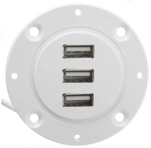 3 puertos USB 2.0 hub para el escritorio blanco