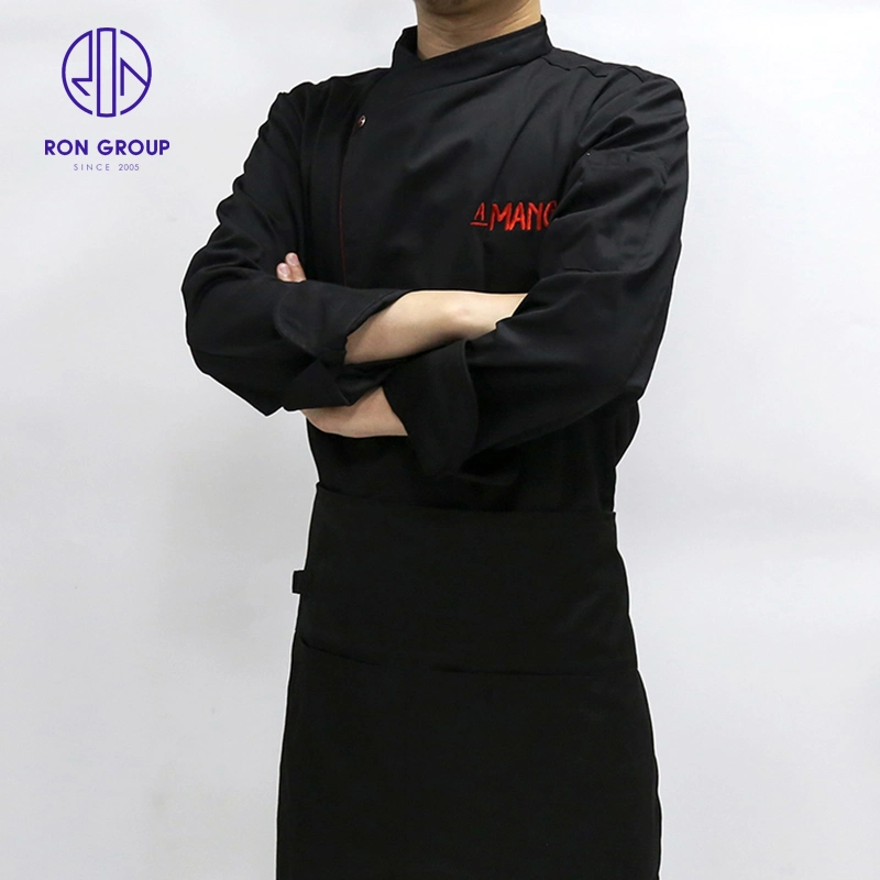 Personnaliser le logo de chef de gros de vêtements de travail uniformes Veste Workwear conviennent pour l'Hôtel Restaurant