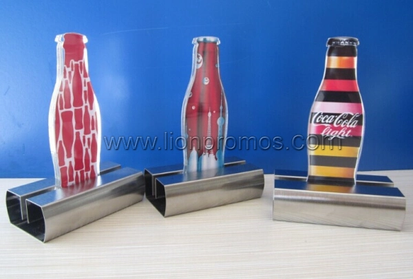 Beer Bottle Shape Stainless Steel Menu Holder