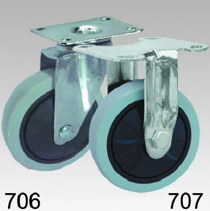 Black Nylon Small Wheel Swivel Plate Top Caster