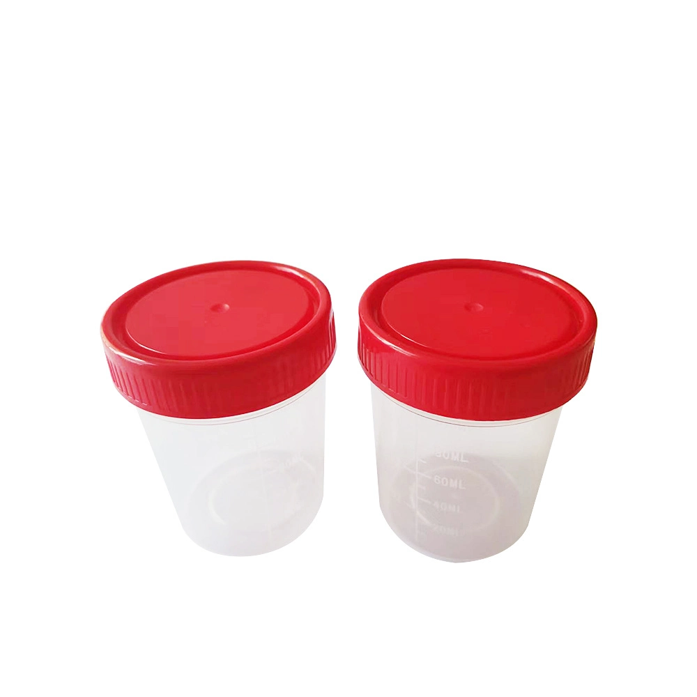 Hot Sale Sterile Urine Containers Urine Collection Cup Stool Collection Container 60ml 120ml Sizes