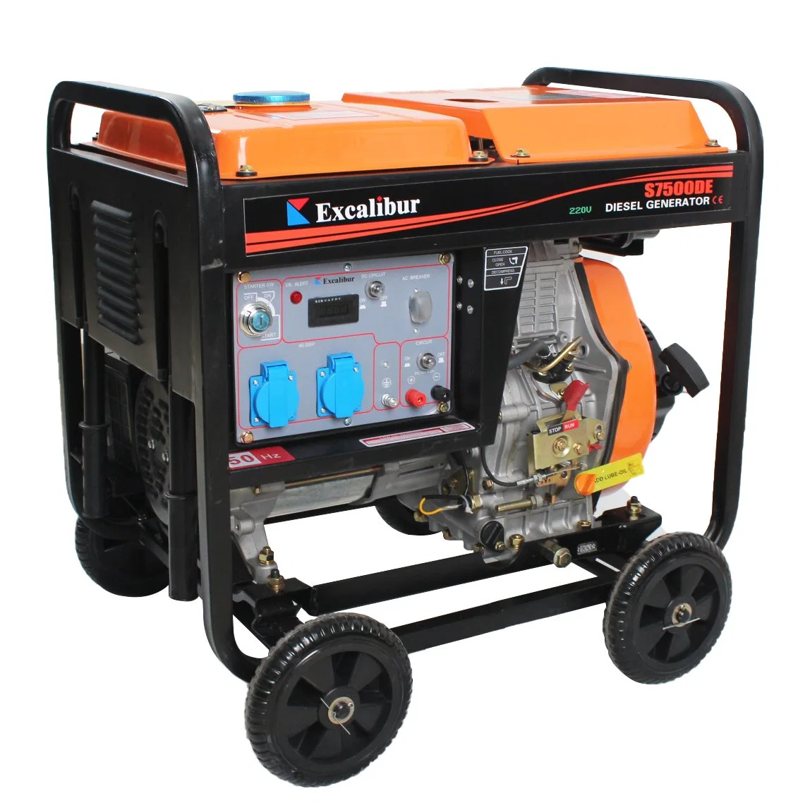 Excalibur for Wheels Easy Transport Diesel Generator Anti-Vibration Function Factory Price