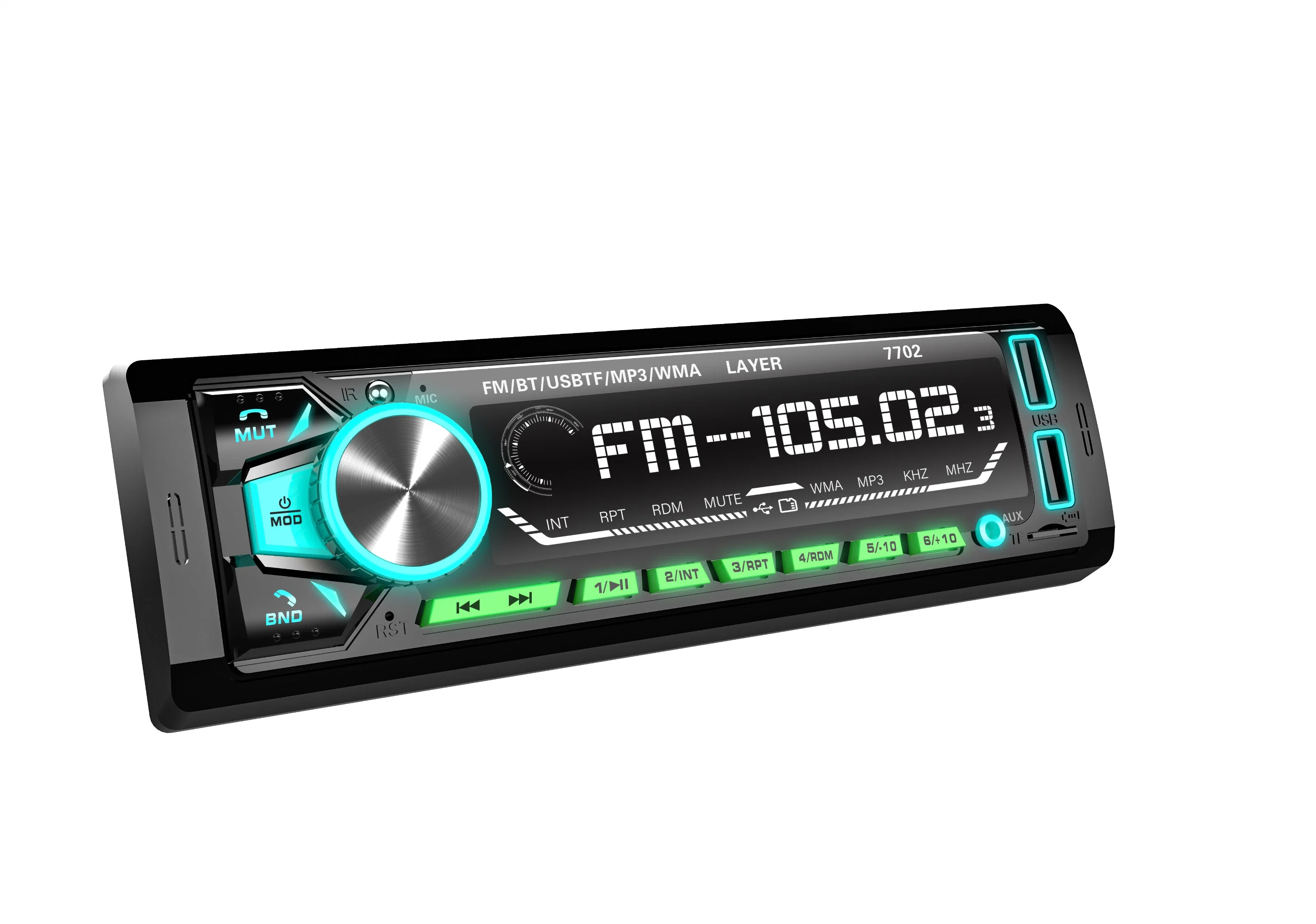 Rádio MP3 FM para automóvel de ecrã grande com DIN único