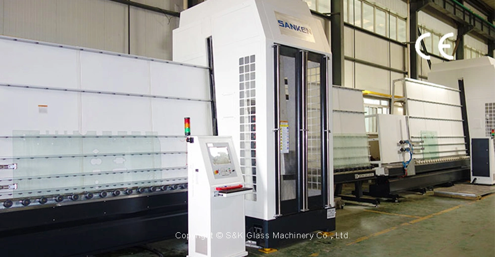 Sanken Glass CNC جهاز توجيه الزجاج المقوي رأسيًا الطحن الطحن الماكينة