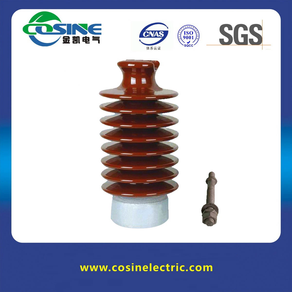 ANSI 57-5 Ceramic Porcelain Line Post Insulator for Transmission Line