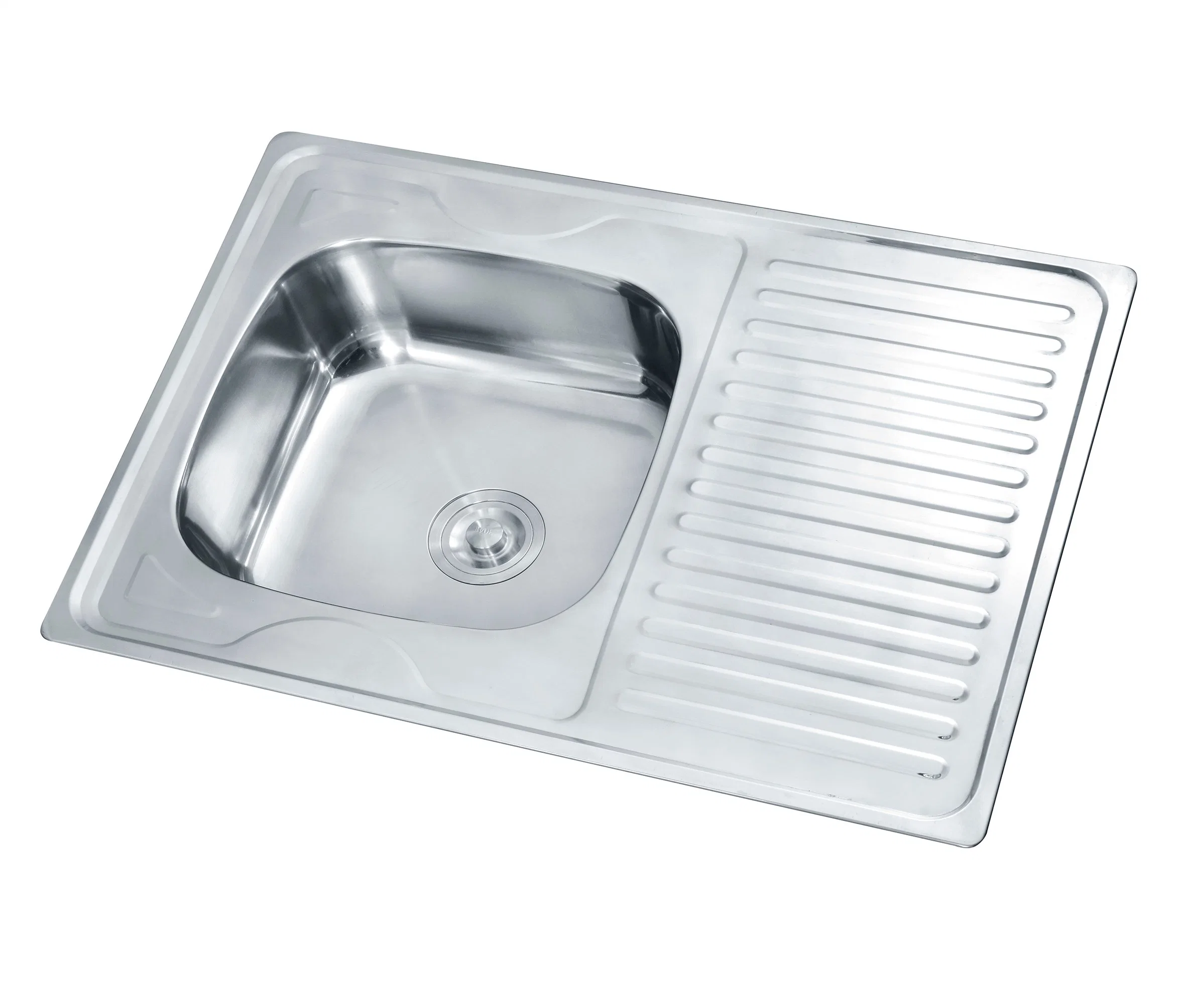 Wholesale/Supplier 201/304 Stainless Steel Single Bowl Kitchen Sink Modern Sink Bowl with Drainboard