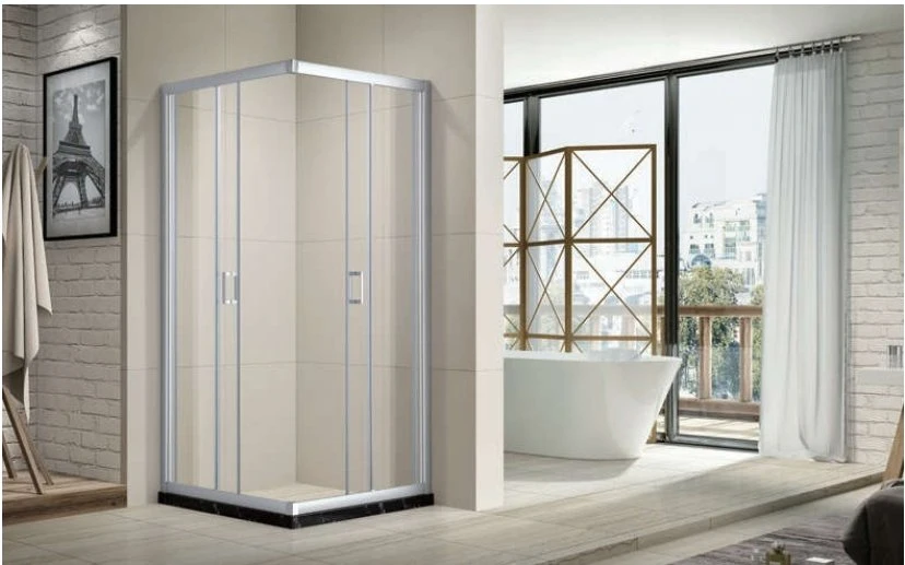 2022 por grosso de design simples e casa de banho privada vidro corrediço Chuveiro de Vapor Frame